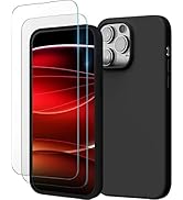 Goliton Compatible with iPhone 14 pro max case, Ultra-Thin, Shockproof Liquid Silicone case +2X T...