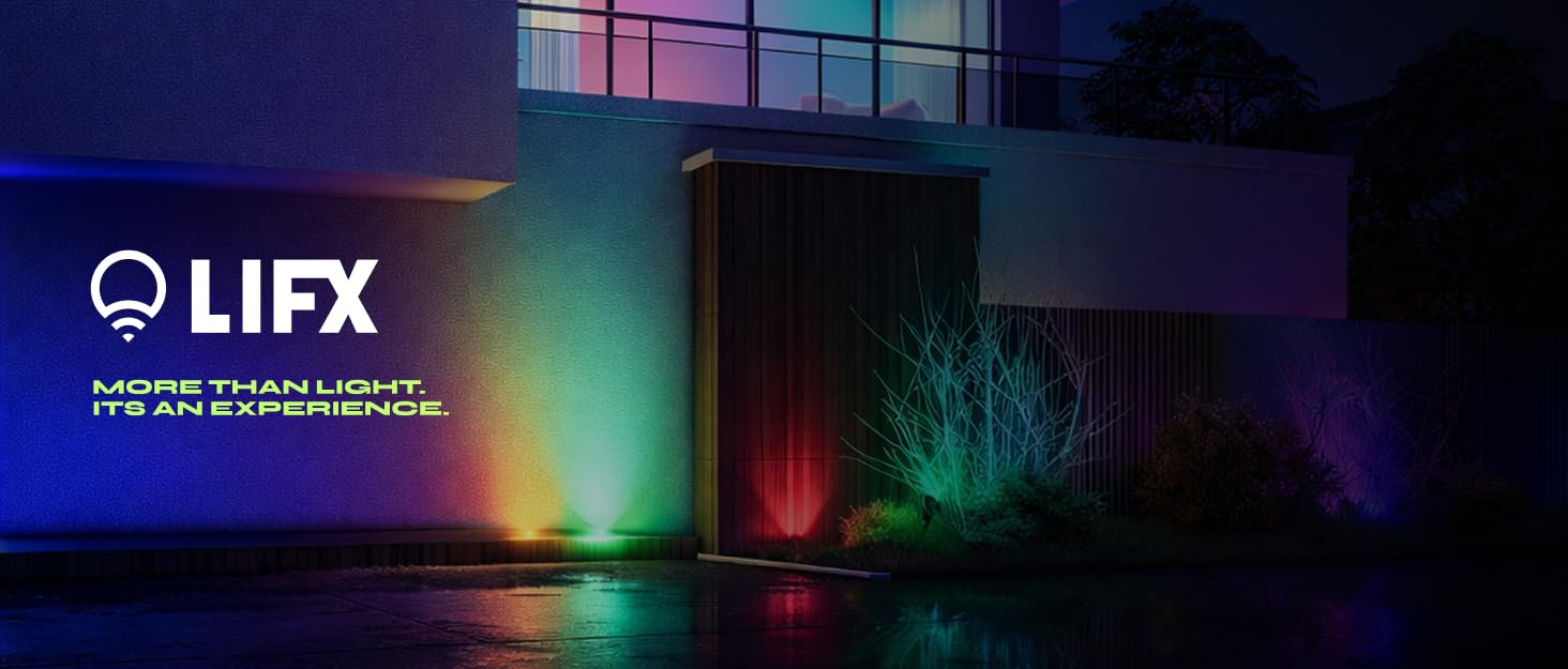 dark lifx banner with smart home exterior on left