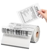 Omezizy Transparent Thermal Labels 4x6, Self-Adhesive Waterproof Thermal Stickers for Small Busin...