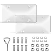 XIOGZAXI Bubble License Plate Cover 2 Pack, Clear License Plate Protector 12.24 * 6.22’’ Universa...