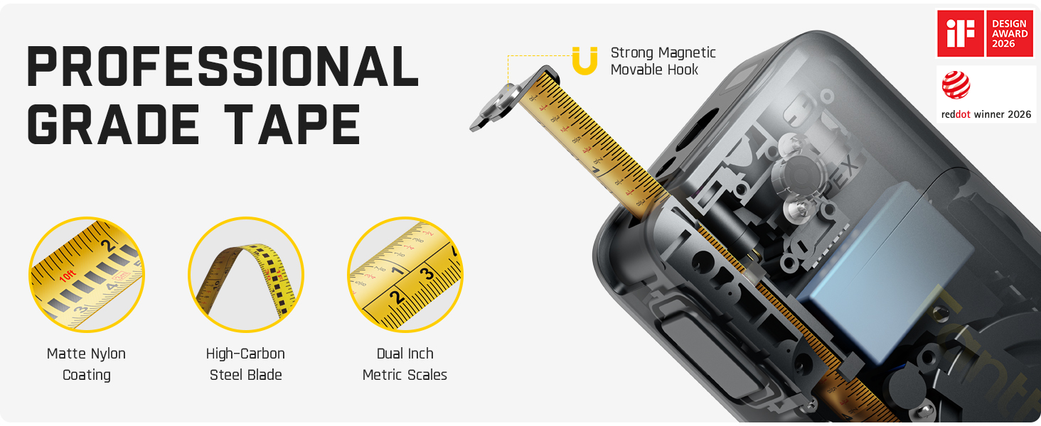 Fanttik A10 APEX 3-in-1 Digital Laser Tape Measure with HD Color Display