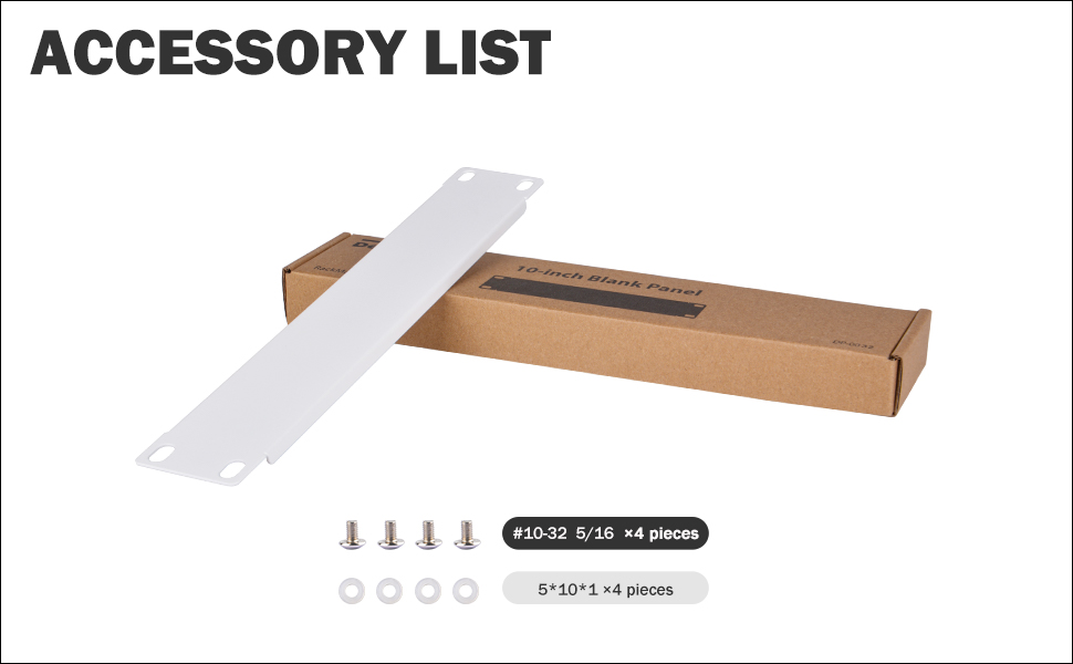 deskpi 10inch 1U Blank Panel Rack Mount