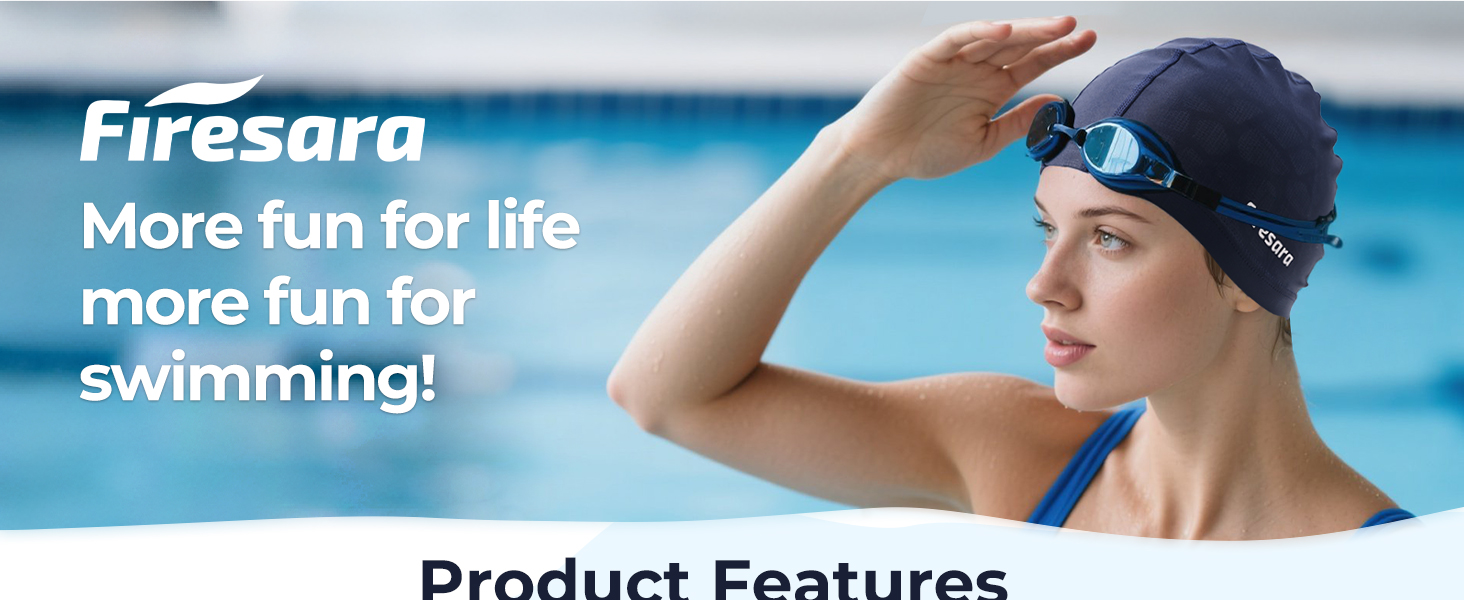 firesara fabric swim cap