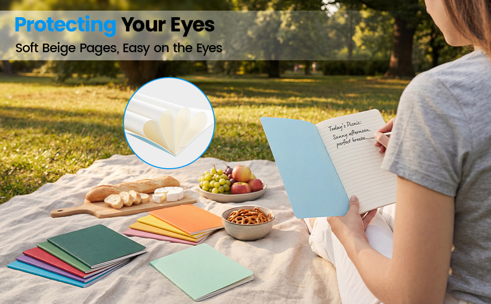 soft beige pages, easy on the eyes