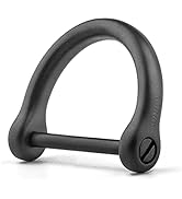 TISUR Titanium D-Rings, Metal Strong Carabiner D Shape Keychain Hook Ring Keyring Keyfob Key Hold...