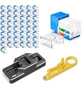VCE RJ45 Cat6 Keystone Jacks UL Listed 50-Pack, UTP Ethernet Keystone Jacks | Slim Profile, UL Li...