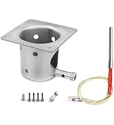 Meatender Replacement 7 Holes Fire Burn Pot/firepot and AC Igniter Combo kit for Pit Boss, Ignite...