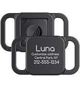 Personalized Pet Collar Holder for Tile Mate 2024/2022,2 Pack,Custom ID | Waterproof Silicone Tra...