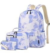 Imyth Backpack for Teen Girls, Boys, Lightweight Water Resistant Bookbag 3 in 1 with Lunch Box Pe...