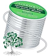FIVEIZERO 9 Gauge Aluminum Craft Wire 33ft,Armature Wire for Sculpting, Bendable Metal Wire for J...