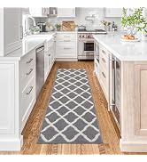 SHACOS Narrow Runner Rugs 18"x60" Washable Non Slip Rubber Backing Long Kitchen Hall Carpet Dirt ...