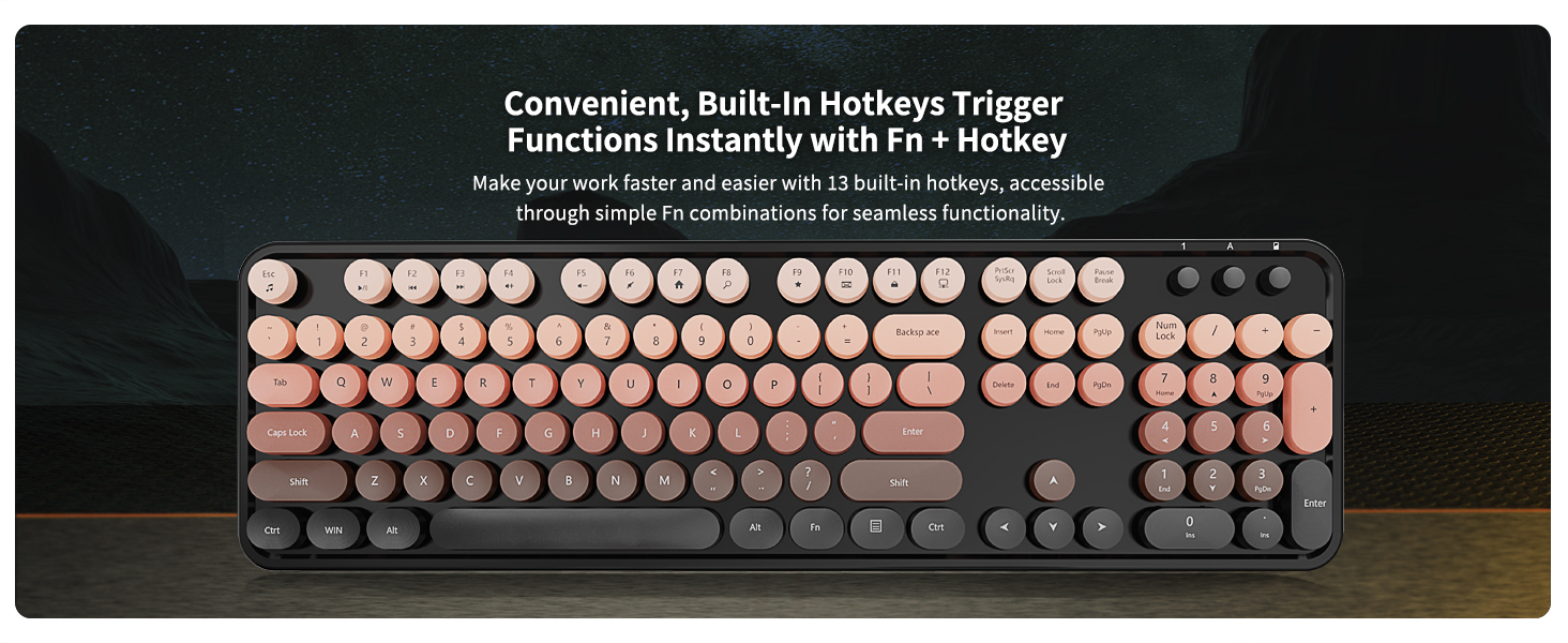 colorful wireless keyboard