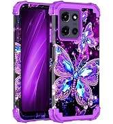 Miqala for Moto G 5G 2026 Case,Glow in The Dark Three Layer Heavy Duty Shockproof Full Body Prote...
