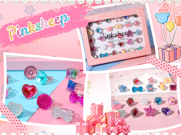 girl jewelry rings set