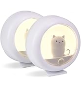 Attivolife Cat Motion Sensor Night Light, Cute Cat Magnetic LED Rechargeable Lamp with Dimmable, ...