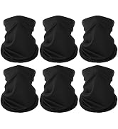 6 Pieces Summer Face Cover Scarf Mens Neck Gaiter For Men Women UV Protection Face Breathable Sun...