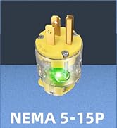 NEMA 5-15P Lighted
