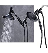G-Promise Double Height Positioning Shower Head, High Pressure Shower Heads with Handheld Spray, ...