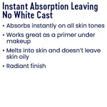 Instant absorption leaving no white cast