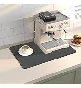 Meetcolor 2PCS 12" x 20" Dish Drying Mat & 24" x 5.5" Faucet Mat for Kitchen Sink, Super Absorben...