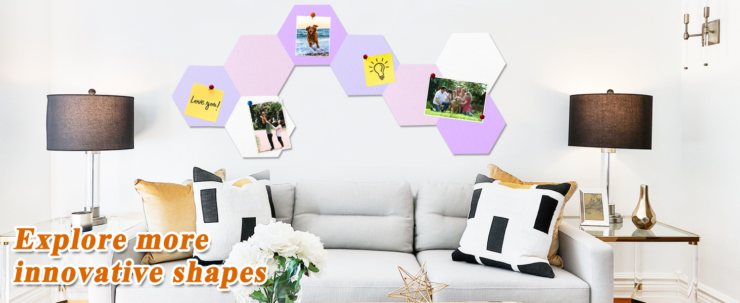 DIY Hexagon Bulletin Board Pin Board
