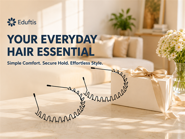 Metal headband presented for everyday styling with a secure fit and lightweight comfort.