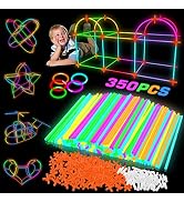 JICUICUI Christmas Glow Sticks 350 pk Educational Glow Sticks Bulk -Glow in The Dark Construction...