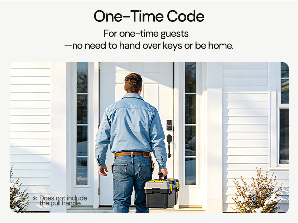 Create single-use codes from the app for one-time guests—no need to hand over keys or be home.