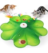 FEELNEEDY Rechargeable Cat Toys, 2 in 1 Hide and Seek Game Interactive Cat Toy, Movable LED Red D...