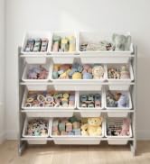 Humble Crew Toy Storage Organizer with 12 Removable Storage Bins for Kids Playroom, 4-Tier Toddle...