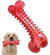 IPTPAS Dog Chew Toy for Aggressive Chewers, Tough Natural Rubber Bone with Irresistible Beef Flav...