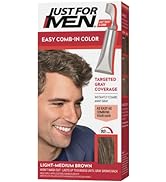 Just For Men Easy Comb-In Color Mens Hair Dye, Easy No Mix Application with Comb Applicator - Lig...