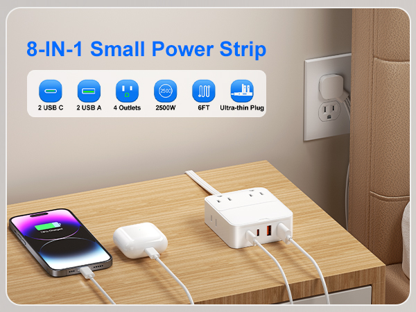8-IN-1 Small Power Strip