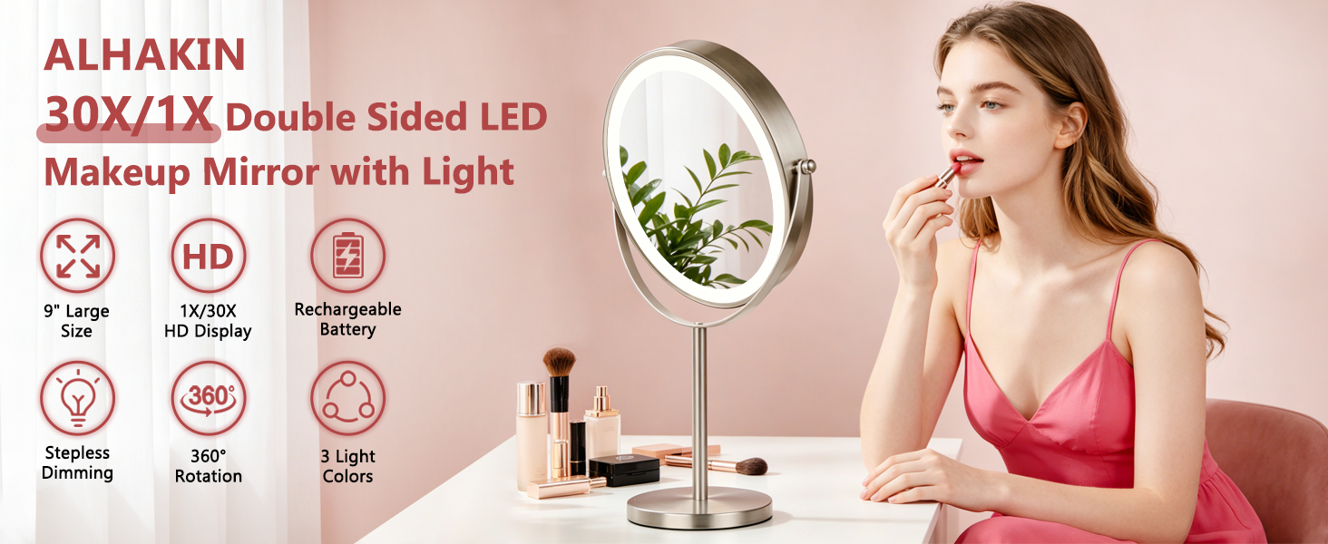 lighted makeup mirror