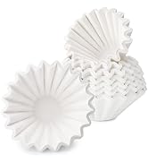 Segarty 200 Count 1-4 Cup Disposable Coffee Paper Filters, 7.2in White Basket Style Coffee Filter...