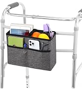 Rhino Valley Walker Basket, Large Capacity Basket for Walkers with Multi Pockets, Hand-Free Carry...