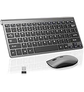 2.4G Wireless Keyboard and Mouse Compact Keyboard Mini Portable Silent Mouse, Suitable for Laptop...