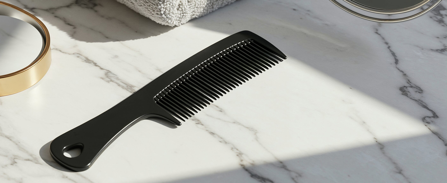 Sleek & Durable – Black Comb Set for Everyday Grooming