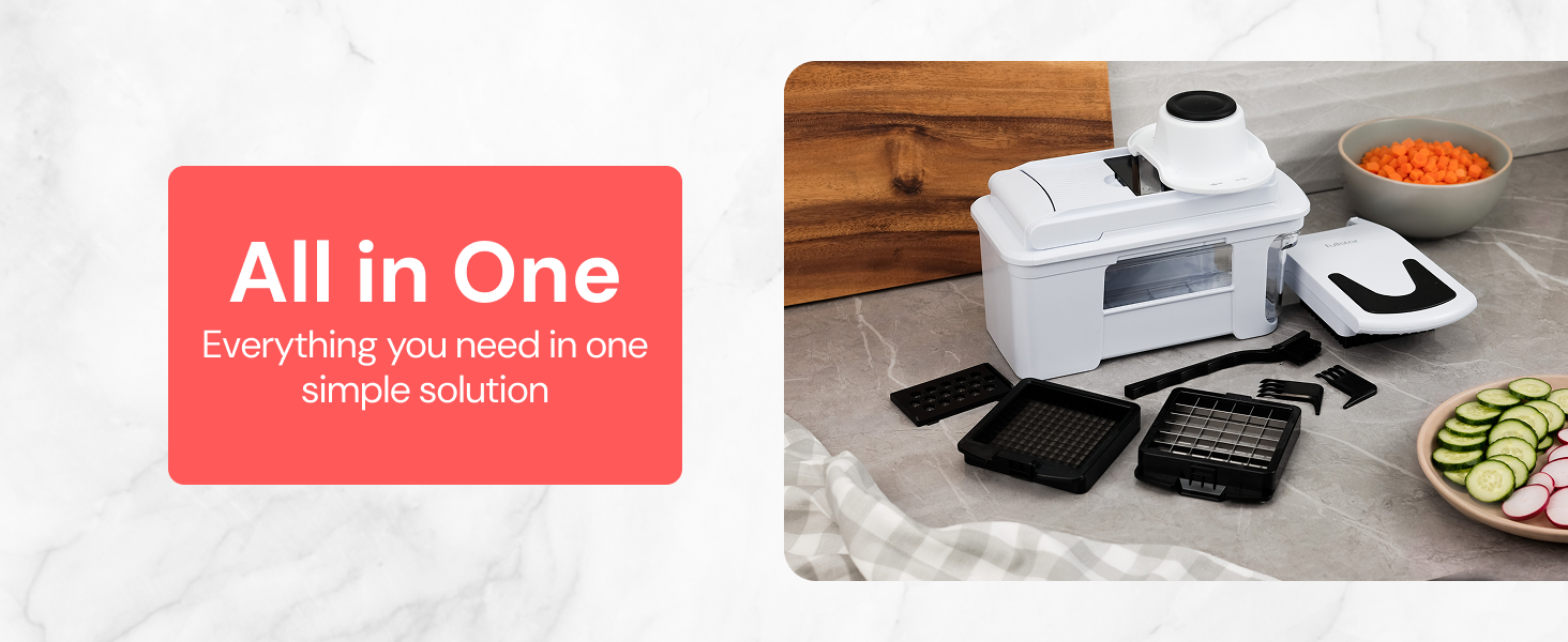 Fullstar Pro XL Chopper and Mandoline Slicer has everything you need