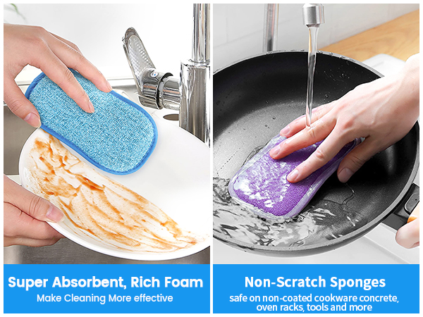 6 Pack Multi-Purpose Scrub Sponges