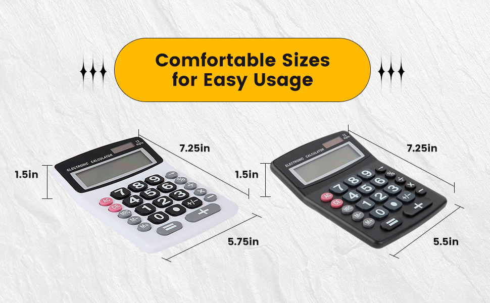 umbo 12 Digit with Solar Power, Large LCD Display - Desktop Calculator