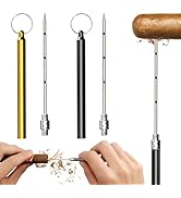 2-Pack Cigar Draw Enhancer Tool, Stainless Steel Cigar Poker, Practical Cigar Accessories for All...