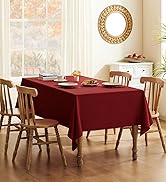 dark red tablecloth