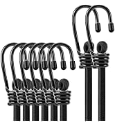 8-Piece 24 & 48 Inch Bungee Cords with Hooks, Heavy Duty Outdoor Elastic Bungee Straps, Industria...