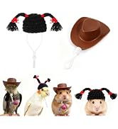 Intatikoo 2 Pcs Mini Pet Hats - Small Animal Costume Accessories for Hamster Parrot Guinea Pig Sn...