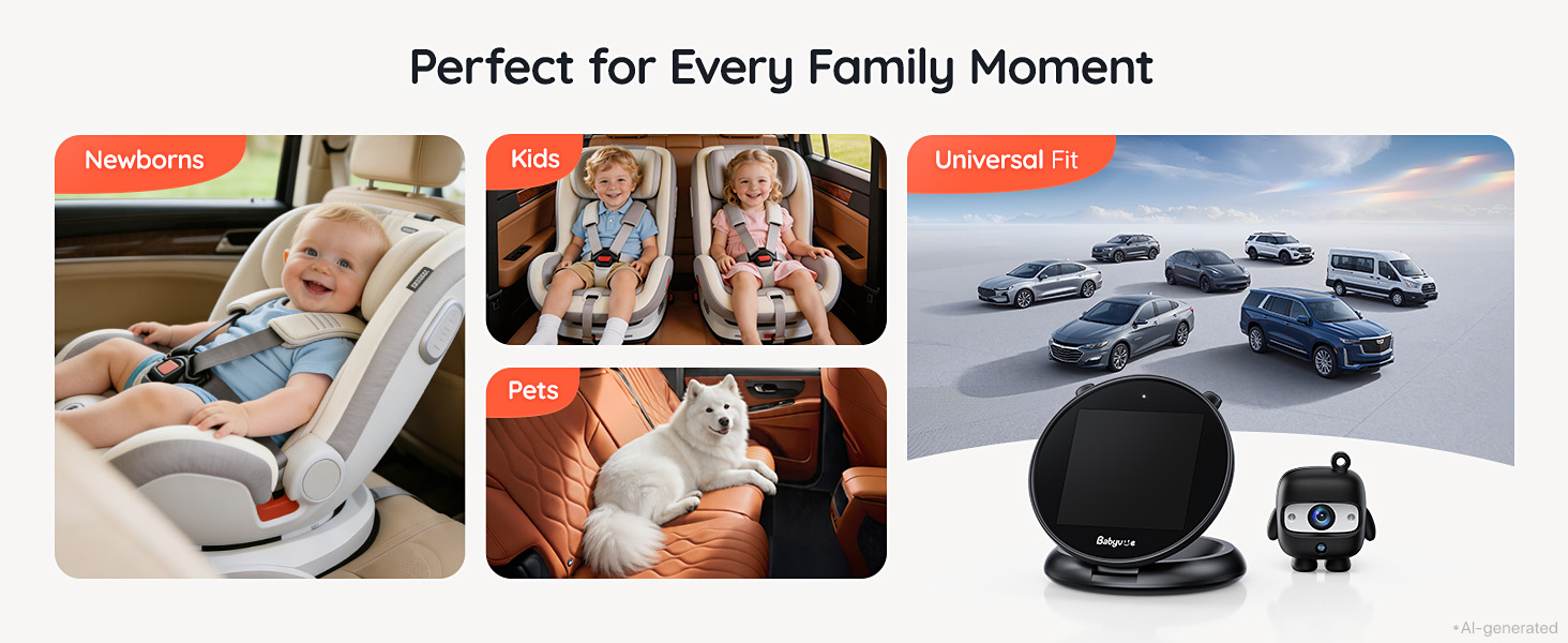 Baby Car Camera Monitor Rear-Facing