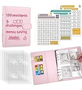 Antner 100 Envelopes Challenge Binder Money Savings Challenges Book to Save $5,050 and $10,000 an...