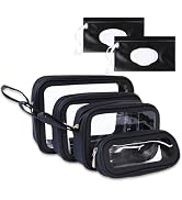 JAYTEM 6 PCS Set TPU Diaper Bag Organizer Pouches & Wipe Dispensers, Black | TSA Approved Toiletr...