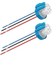 2PCS Headlight Wiring Harness,3 Pin Headlight Harness Replacement 9007 9004 HB1 HB5 Ceramic High ...