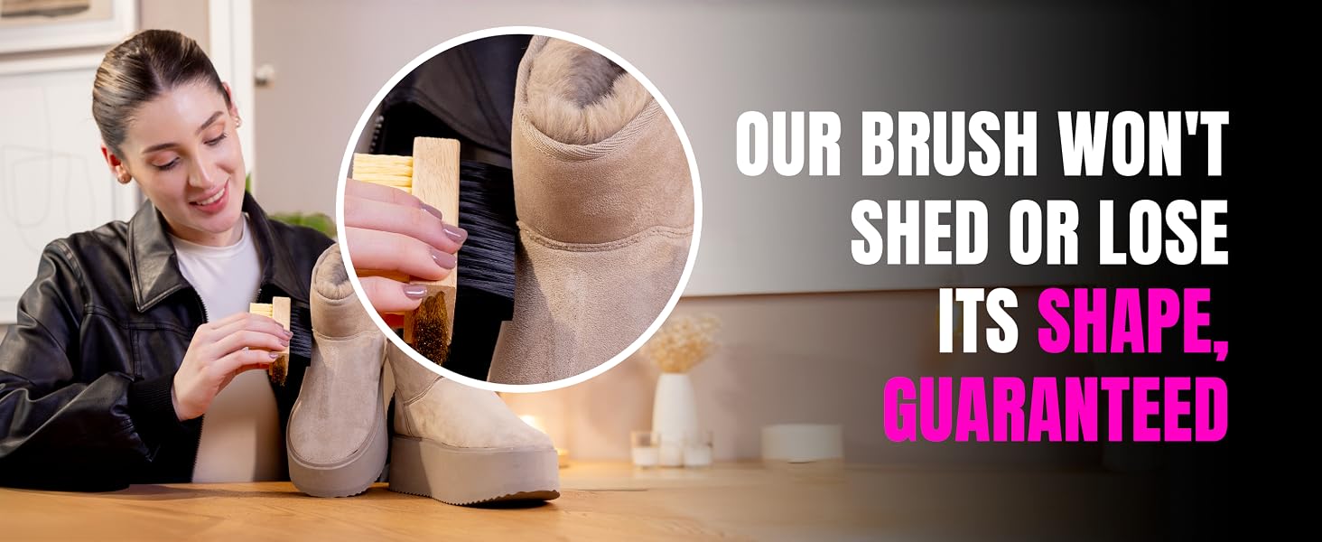 No shedding shoe brush